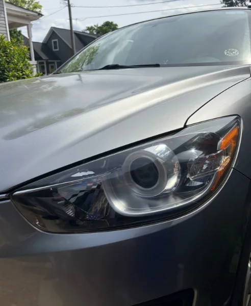 Mazda CX-5 headlight, our own work, after restoration